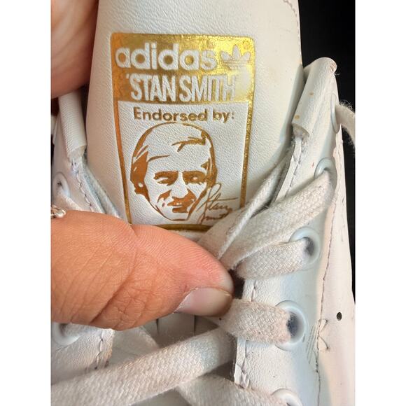 Adidas Stan Smith White Red Gold Trefoil Embossed Sneakers Men’s Size 10 Shoes main image 10